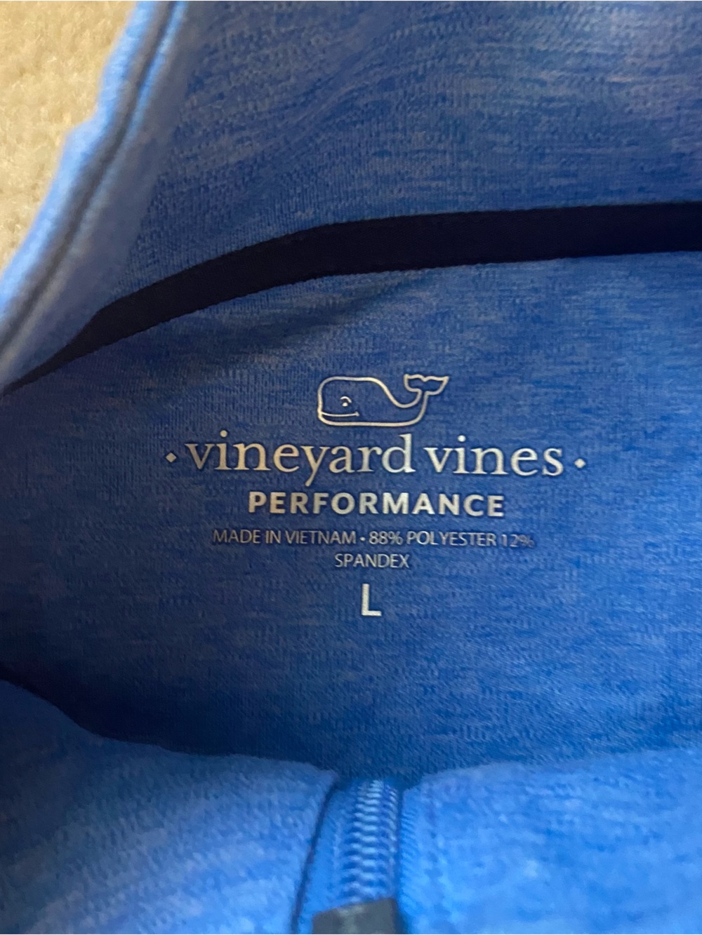 Vineyard Vines Performance Quarter Zip Pullover Men's Large Blue - Picture 4 of 7